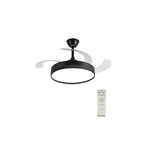 Ventilador de Teto Satellite A-FAN803 - 30W - com Luminária - Bivolt - Preto