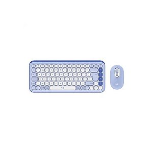Kit/Mouse Logitech Pop Icon Combo Bluetooth Roxo 920-013054