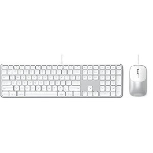 Teclado e Mouse Satechi ST-ZULX3SS-EN Slim CLX3 Wired Combo Silver
