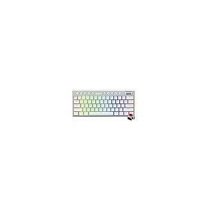 Teclado Gamer Mecânico Redragon K632W-RGB-Pro Horus Mini Pro Sem Fio / RGB / Vermelho / Inglês - Branco
