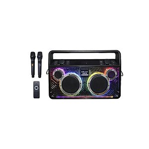 Caixa de Som Kolav D2616 - 16,5 cm X 5 cm - Recarregável / USB / Microfone / Bluetooth