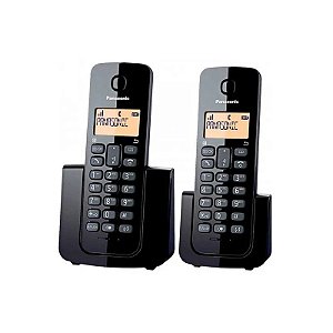 Telefone Sem Fio Panasonic KX-TGB112 2 Bases - Preto