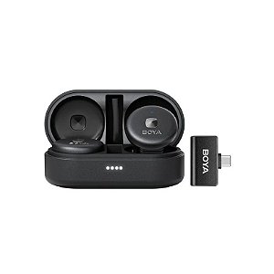 Microfone de Lapela Boya Omic-U Sem Fio USB-C - Preto