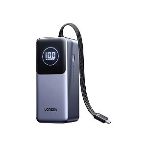Carregador Portátil Ugreen Nexode PB723 130 W com Cabo 20.000 Mah - Cinza
