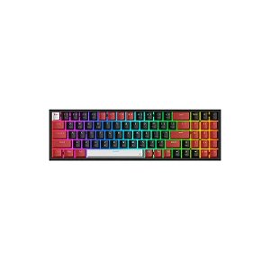 Teclado Gamer Redragon K628RGB Pro BRW Pollux Sem Fio Inglês Preto