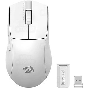 Mouse Gamer Redragon K1ng Pro M916W-PRO-4K 26.000 DPI Sem Fio - Branco