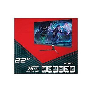 Monitor Hye HYE22GFM 22" Full HD (1920 X 1080), 3MS, 75HZ, 1XHDMI, 1XVGA (D-Sub), Preto