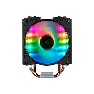 Cooler de Ar Cpu Cooler Master Masterair MA410M MAM-T4PN-218PC-R1, RGB, 120MM, Intel 115X/ 1200/ 1366/ 1700/ 2066/ 2011(V3), AMD AM2+/ AM3+/ AM4/ AM5/ FM1/ FM2, Preto