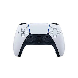 Controle Sony Dualsense', CFI-ZCT1W, Playstation 5, PS5, Sem Fio, USB-C, Original, Branco