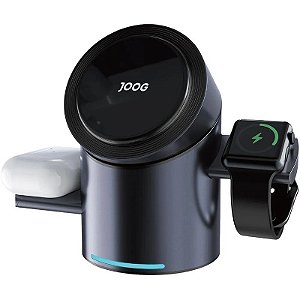 Carregador sem fio magnético Joog MagCharger 3 em 1 Qi2 MC1 (caixa feia)