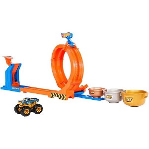 Bigfoot Hot Wheels Monster Trucks Loop e Flip Desafio Troféu Mattel - JBX64