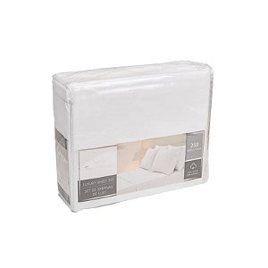 Jogo de Lençol de Algodão Royal Heritage King Branco 250 Fios 4 Peças