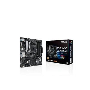 Placa-mãe AM4 Asus A520M-A II Prime DP/HDMI/VGA