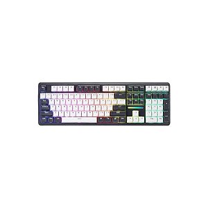 Teclado Gamer Redragon Antonium Pro K745WB RGB Sem Fio - Branco e Preto