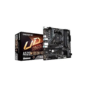 Placa-mãe Gigabyte A520M DS3H V2 DDR4 Socket AM4 Chipset AMD A520 Micro ATX