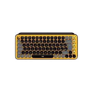 Teclado Sem Fio Logitech Pop Keys - Amarelo Explosivo (Espanhol) (920-010713)