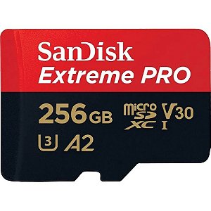 Cartão de Memória Micro SD Sandisk 256GB Extreme PRO SDXC/UHS-I 200MB/s
