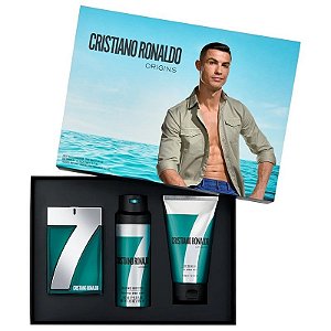 Kit Perfume Cristiano Ronaldo Origem EDT 100mL + Spray Corporal + Gel de Banho 2 de 150mL
