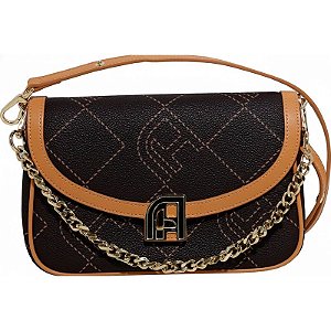 Bolsa Ana Hickmann AH0304R93 Feminina - Marrom Dourado