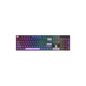 Teclado Gamer Redragon Dharma He K556BP RGB USB-C - Preto e Roxo