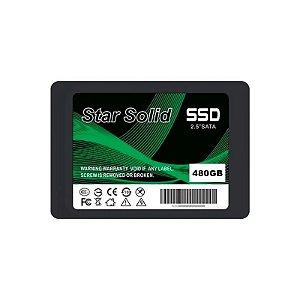 SSD Star Solid, 480GB, 2,5", SATA 3, Leitura até 530MB/s, Gravação até 430MB/s, ST-400