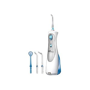 Irrigador Bucal Waterpik Cordless Plus Water Flosser WP-450E2 com 2 Níveis de Pressão 200 ML Recarregável - Branco/Azul