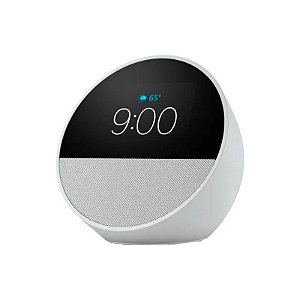 Despertador Inteligente 2024 Amazon Echo Spot com Alexa - Branco (Caixa Danificada)