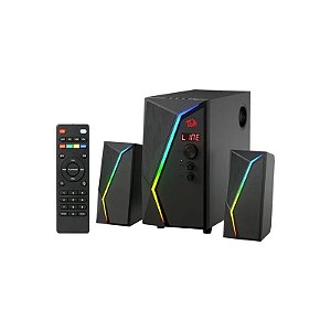 Caixa de Som Gamer Redragon Anvil GS520 Pro - USB/Aux - 10W - com RGB - Preto