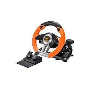 Volante e Pedal PXN V3 Pro para PC / PS3 / PS4 / Xbox One / Xbox Series / Switch - Laranja e Preto