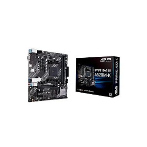 Placa Mãe Asus Prime A520M-K / Soquete AM4 / DDR4 / OC