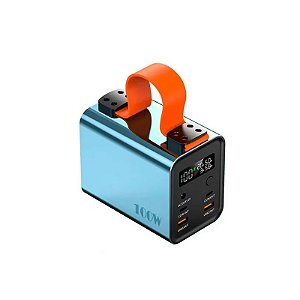 Carregador Portátil Power Bank M6-PD100W Azul 60.000 Mah