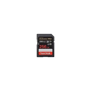 Cartão de Memória SD Sandisk Extreme Pro V30 U3 256GB 4K