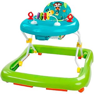 Andador para Bebé Bright Starts Giggling Safari KD10924 - Celeste/Verde