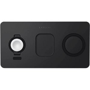 Carregador Satechi CT-X3TWCPM Trio Almofada de Carregamento Sem Fio - Cinza