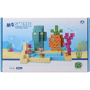 Jogo de Cubos Magnéticos de Construção Magnetic Building Cubes Chuang Huang - CH1407 (252 peças)