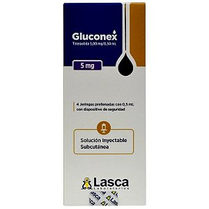 Gluconex Tirzepatida 5mg/0,50mL (4 Seringas pré-carregadas)