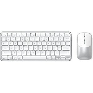 Teclado e Mouse Sem Fio Satechi ST-ZEX1SS-EN Slim CEX1 Combo Wireless Prata