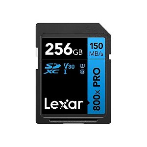 Sd Cartão de Memória Lexar 800X Pro Azul de Alto Desempenho 150 MB/s C10 256 Gb (LSD0800P256G-BNNNG)