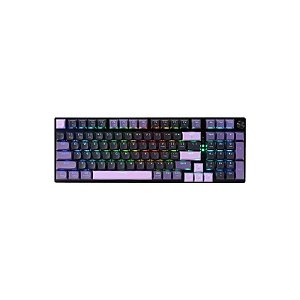 Teclado Gamer Redragon Dharma Pro K740BP RGB Sem Fio - Preto e Roxo
