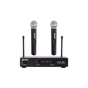 Microfone Duplo Gemini UHF-02M