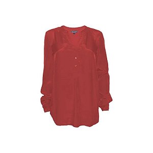 Blusa Tommy Hilfiger Feminina WW0WW19322-668 Tamanho 12 - Vermelha