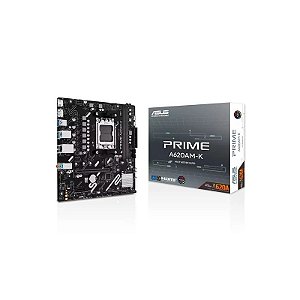 Placa-mãe Asus Prime A620AM-K DDR5 Socket AM5 Chipset AMD A620 Micro ATX