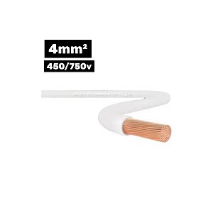 Cabo Flexsil 450/750V 1x4mm 100m Branco