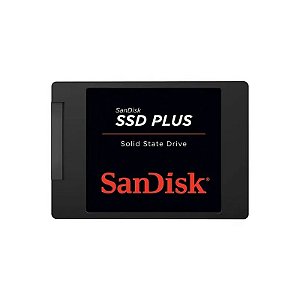 SSD Sandisk Plus, 480GB, 2.5", SATA 3, Leitura 535MB/s, Gravação 445MB/s, SDSSDA-480G-G26