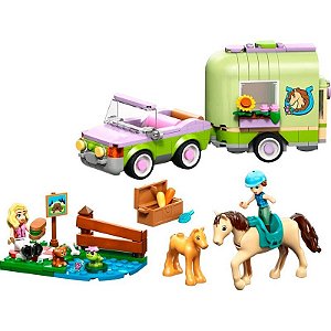Jogo Lego Friends Cavalo e Potrinho Reboque - 42695 (279 peças)
