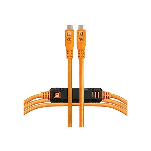 Cabo USB-C para USB-C Tether Tools Tetherpro 10 GBPS para Câmera - Laranja 4.6 Metros (CUC15G2-Org)
