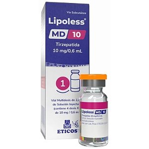 Lipoless 10 Tirzepadida 10mg/0,6mL (1 vial con solución inyectable)