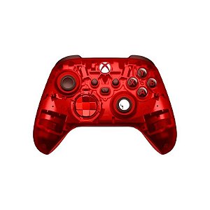 Controle Sem Fio Microsoft para Xbox Series X/S/One Pulse Cipher - Vermelho Transparente