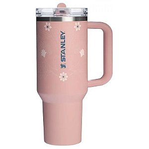 Garrafa Térmica Stanley Quencher Protour Tumbler - 10-12486-1195 (1,18L) Rosa Crepúsculo Ponto