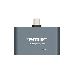 Hub USB-C Patriot PMD512GH013 512GB 3 em 1 - Cinza